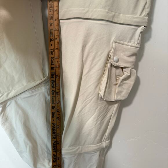 Outdoor Voices Women's RecTrek Pants Shorts Cargo Zip Off Convertible Cream XS - Picture 6 of 10